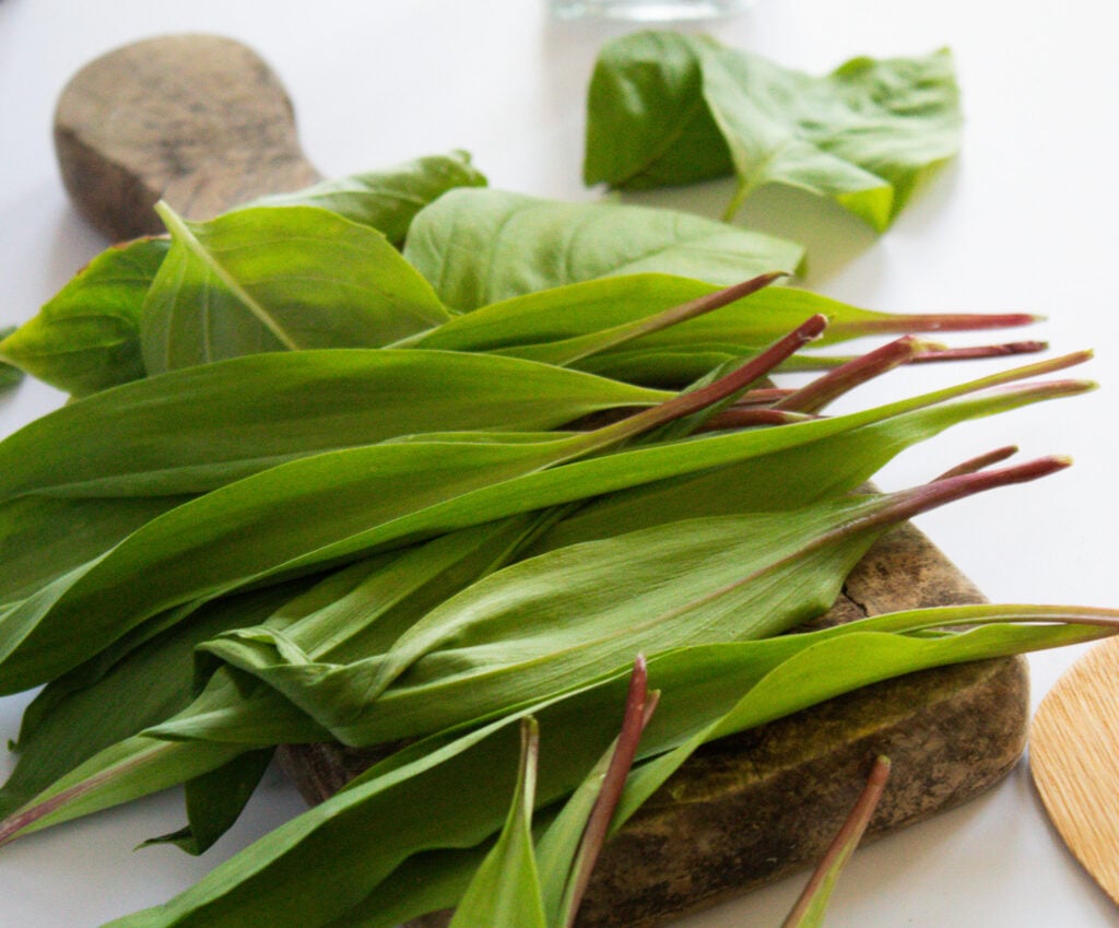 fresh ramps for ramp ricotta calzone.