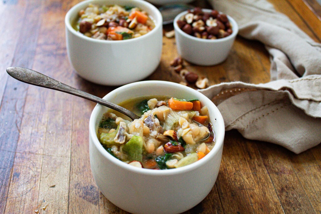 White bean, sausage and escarole soup.