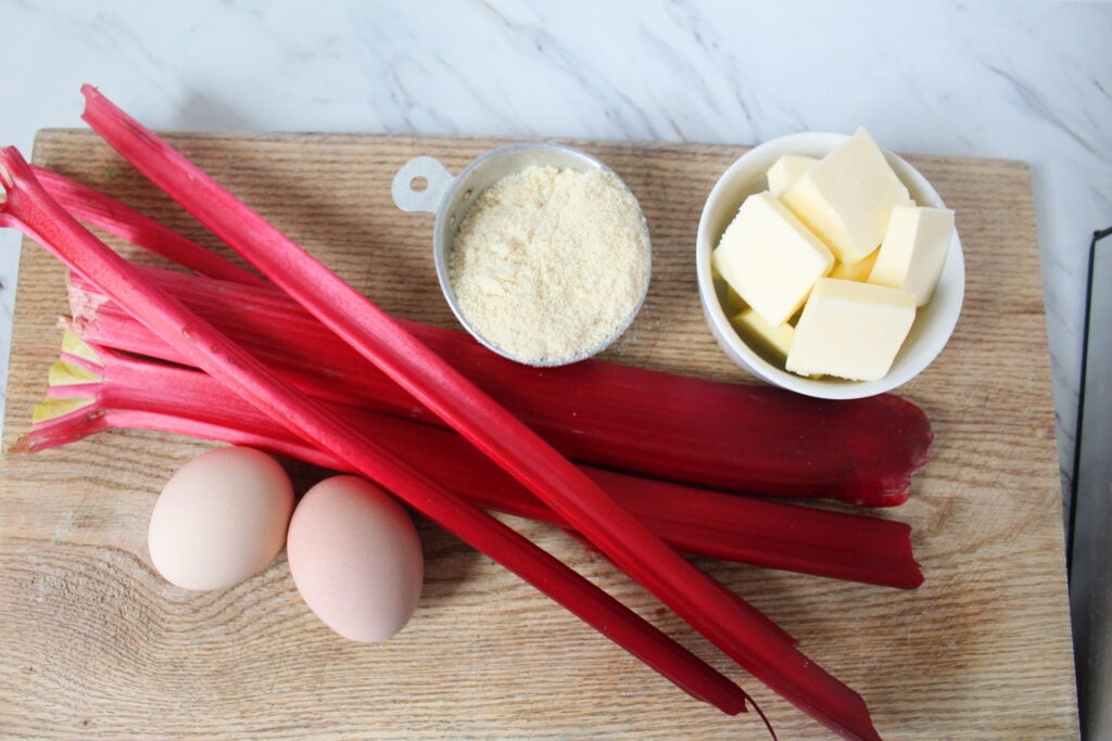 rhubarb galette ingredients.