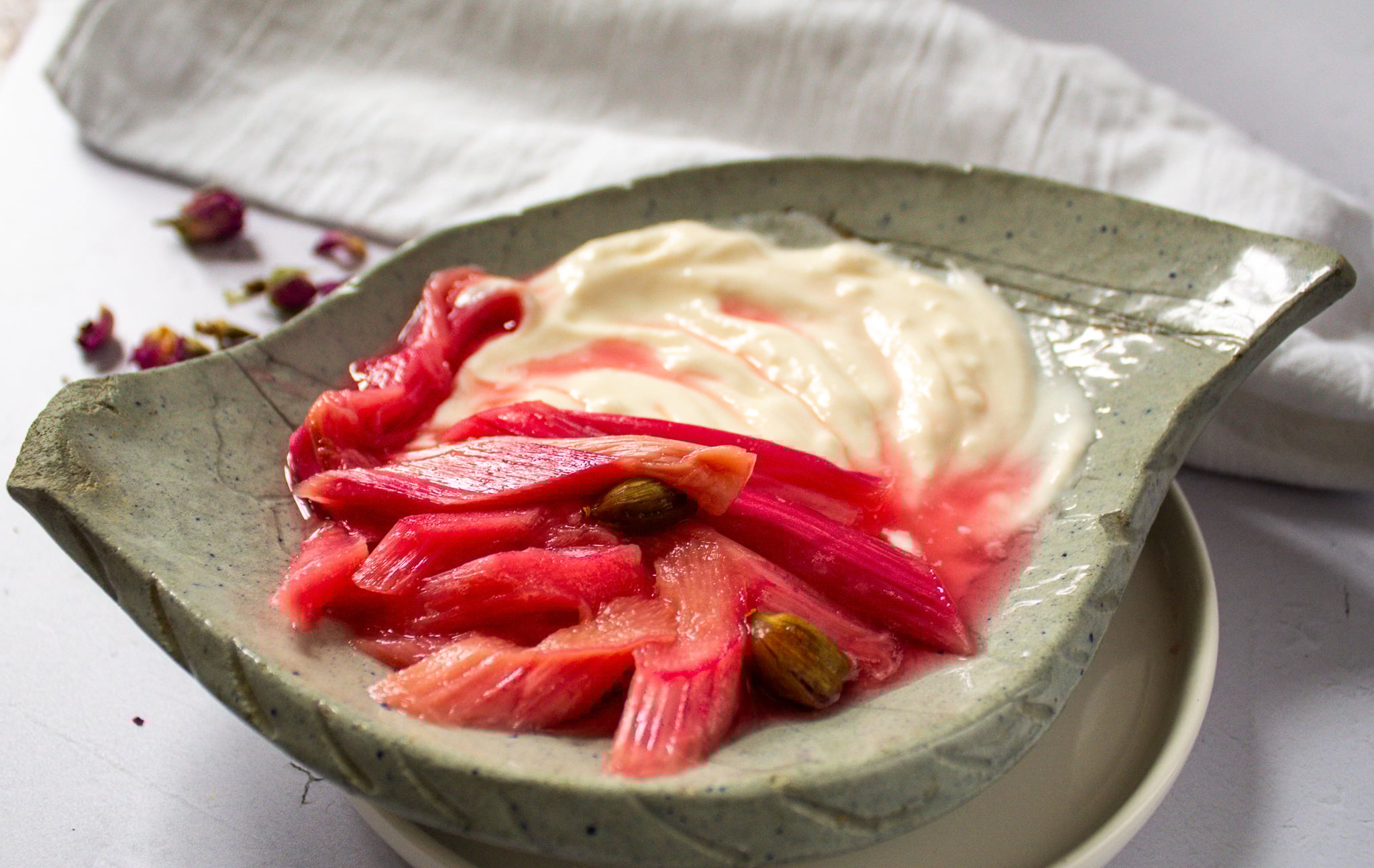 stewed rhubarb.