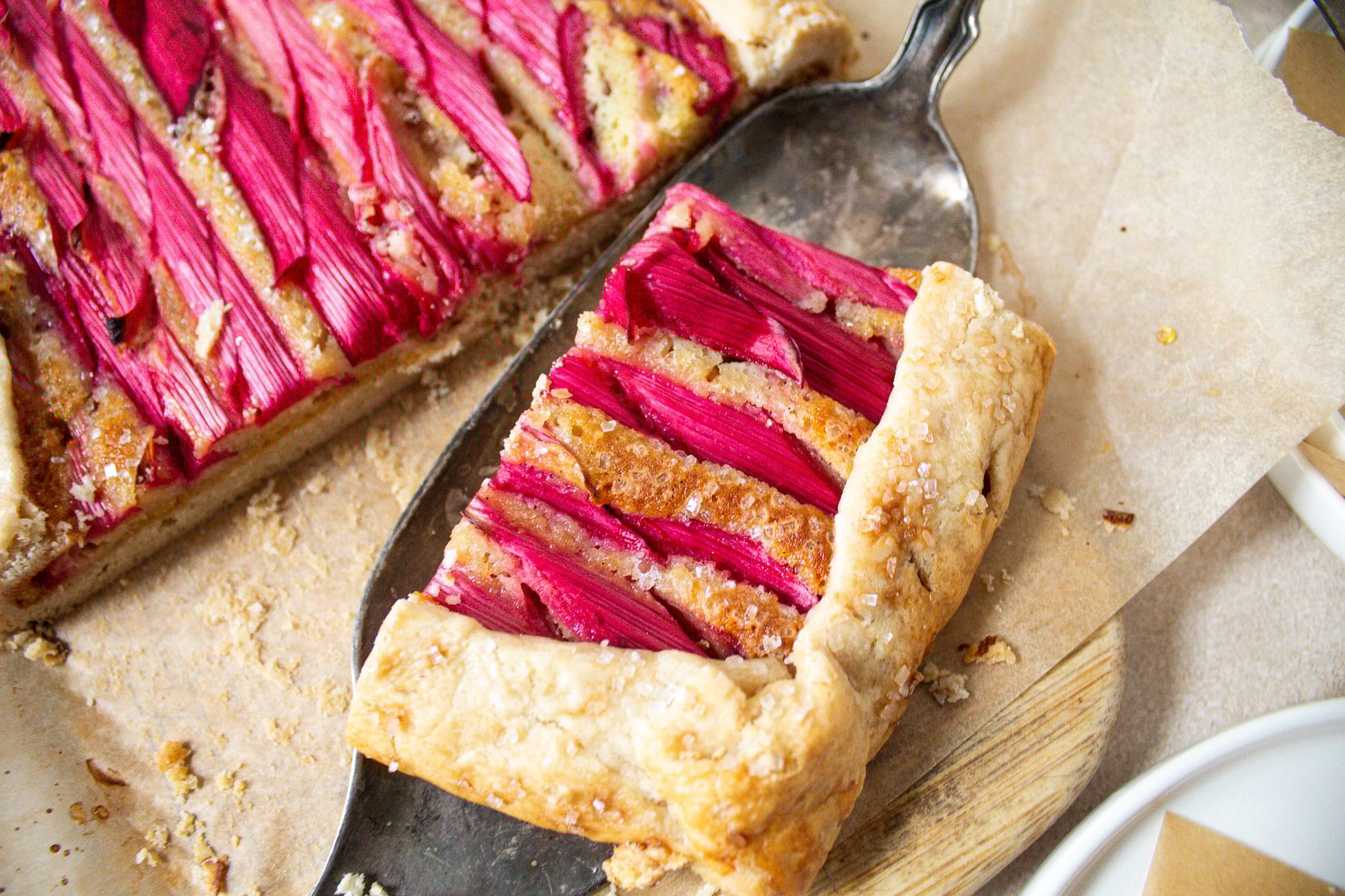 rhubarb galette
