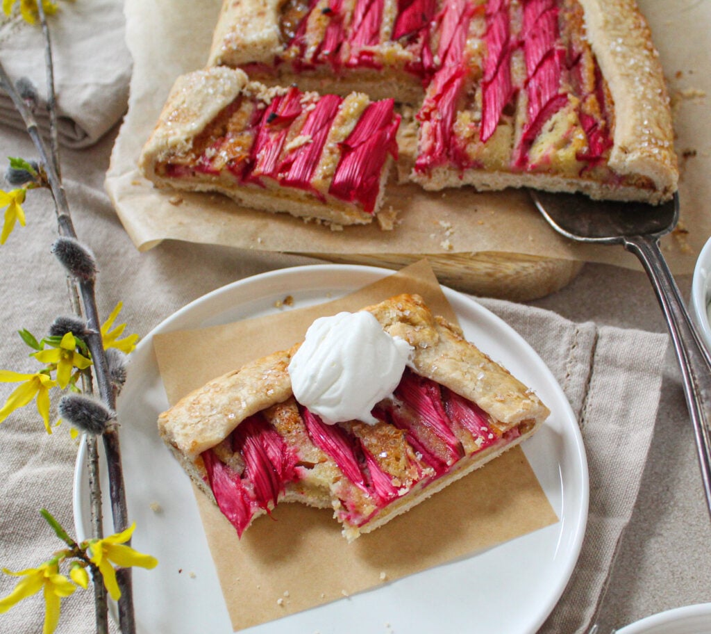 rhubarb galette.