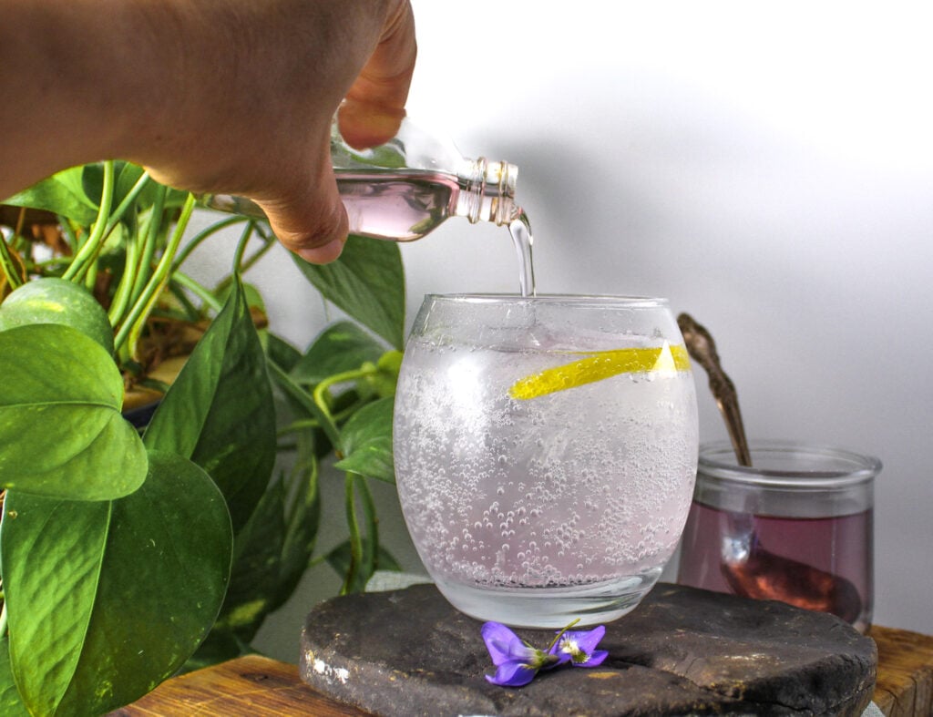 violet simple syrup.