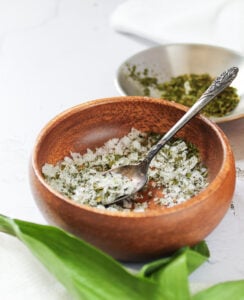 Roasted Ramp Salt with Flaky Sea Salt