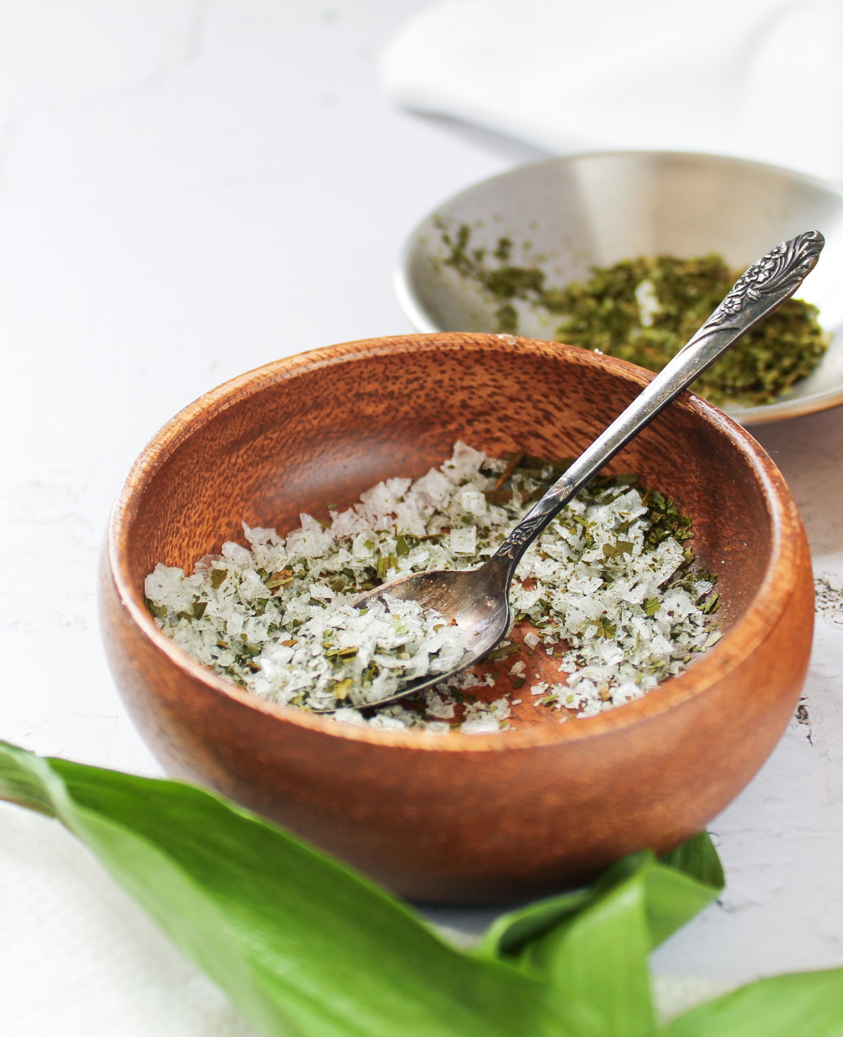 Roasted Ramp Salt with Flaky Sea Salt