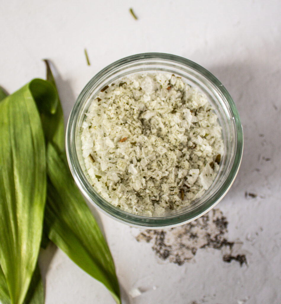 Roasted Ramp Salt with Flaky Sea Salt