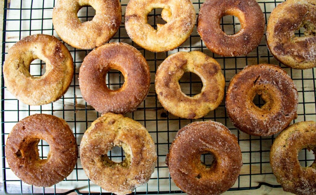 Baked Apple Cider Doughnuts.