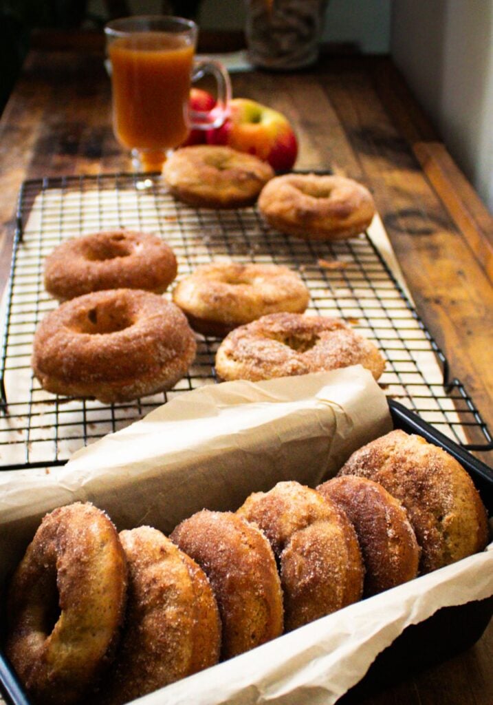 Baked Apple Cider Doughnuts.